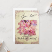 Verjaardagsbloemen op 1 april kaart (Voorkant / Achterkant in situ)