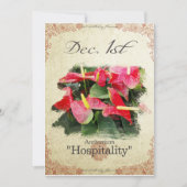 Verjaardagsbloemen op 1 december "Anthurium" Kaart (Voorkant)