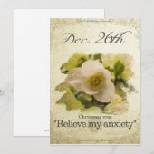 Verjaardagsbloemen op 26 december "Christmas roos" Feestdagenkaart (Voorkant / Achterkant)