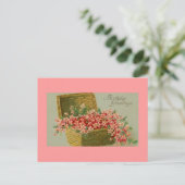  verjaardagsbloemenmand briefkaart (Staand voorkant)