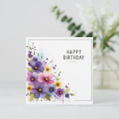 verjaardagsbloemkaart  feestdagenkaart (Staand voorkant)