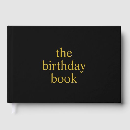 Verjaardagsboek voor het eerste verjaardagscadeau  gastenboek (Voorkant)