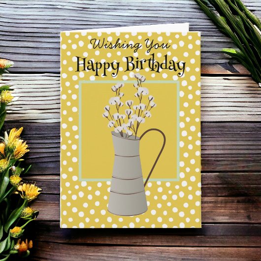 Verjaardagsboerderij Boeket WillowsGevouwen Note K Notitiekaartje