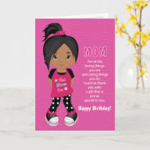 Verjaardagsbonnen voor mama - Multiculturele meisj Kaart (Gele Bloem)