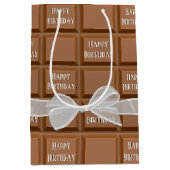 Verjaardagsboog op chocoladereep medium cadeauzakje (Voorkant)