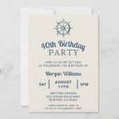 Verjaardagsboot Feest Elke leeftijd Scheepswiel Na Kaart (Voorkant)