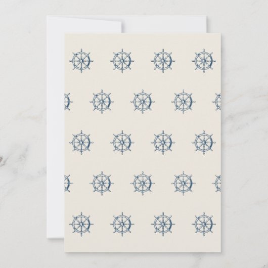 Verjaardagsboot Feest Elke leeftijd Scheepswiel Na Kaart (Achterkant)