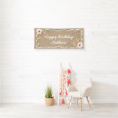 Verjaardagsbord, Kraft Kleur Bloemen Spandoek (Insitu)