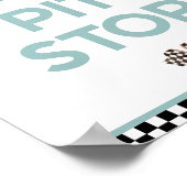 Verjaardagsbord Pitstop Raceauto Poster (Hoek)