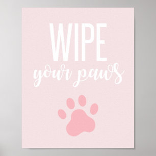 Verjaardagsbord voor puppy's Verwijder je poten ro Poster