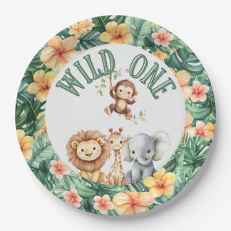 Verjaardagsborden Wild One Safari Papieren Bordje