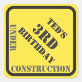 Verjaardagsbouw Sticker (Voorkant)