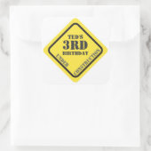 Verjaardagsbouw Sticker (Tas)