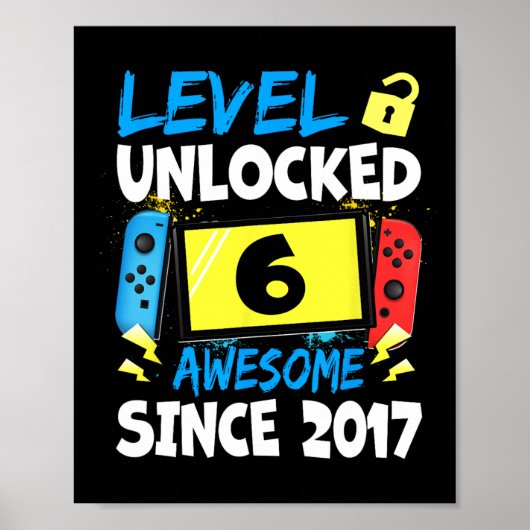 Verjaardagsboy Niveau 6 Ontgrendeld Geweldig 2017 Poster (Voorkant)