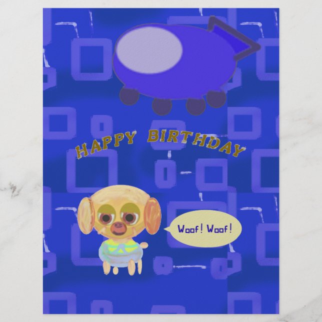 verjaardagsbriefpapier briefhoofd (Voorkant)