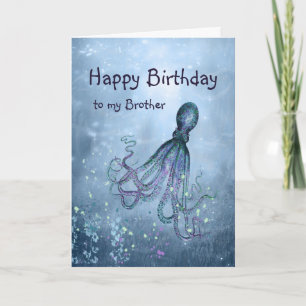 Verjaardagsbroeder Octopus Kon Je Knuffelen Kaart