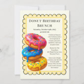 Verjaardagsbrunch | Pannenkoeken en donuts Kaart (Voorkant)