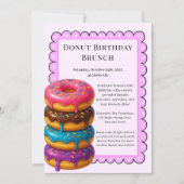 Verjaardagsbrunch | Pannenkoeken en donuts Kaart (Voorkant)
