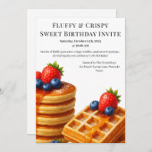 Verjaardagsbrunch | Pannenkoeken en wafels Kaart (Voorkant / Achterkant)