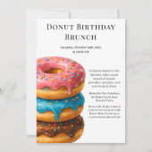 Verjaardagsbrunchfeest | Pannenkoeken & Donuts Kaart (Voorkant)