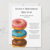 Verjaardagsbrunchfeest | Pannenkoeken & Donuts Kaart (Voorkant)