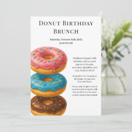 Verjaardagsbrunchfeest | Pannenkoeken & Donuts  Kaart