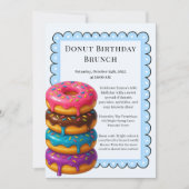 Verjaardagsbrunchfeest | Pannenkoeken & Donuts  Kaart (Voorkant)