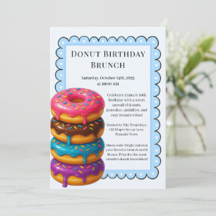 Verjaardagsbrunchfeest Pannenkoeken & Donuts Kaart