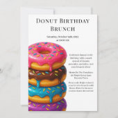 Verjaardagsbrunchfeest | Pannenkoeken & Donuts  Kaart (Voorkant)