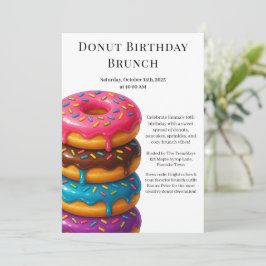 Verjaardagsbrunchfeest | Pannenkoeken & Donuts  Kaart