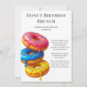 Verjaardagsbrunchfeest | Pannenkoeken & Donuts Kaart (Voorkant)