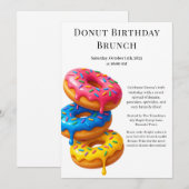 Verjaardagsbrunchfeest | Pannenkoeken & Donuts Kaart (Voorkant / Achterkant)