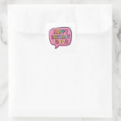 Verjaardagsbubbel Vierkante Sticker (Tas)