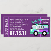 Verjaardagsbus Pass Kaart (Voorkant / Achterkant)