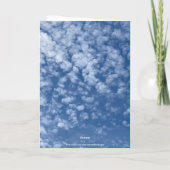 VERJAARDAGSCAART MET ZONNEBLOEMEN, BLAUWE WOLKEN E KAART (Achterkant)