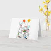 VERJAARDAGSCAART - TAART VAN IJZEREN CHEFS KAART (Gele Bloem)