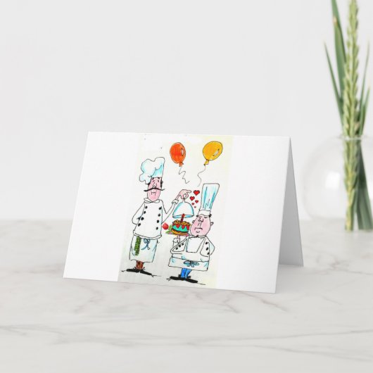 VERJAARDAGSCAART - TAART VAN IJZEREN CHEFS KAART (Voorkant)