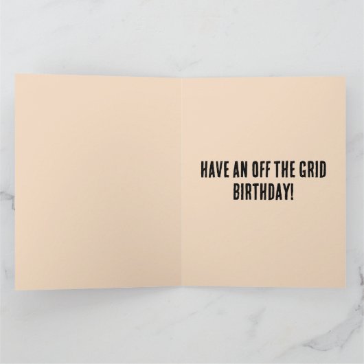 VERJAARDAGSCABINE VAN HET GRID-WENSKAART KAART (Binnen)