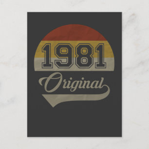 Verjaardagscadeau 40ste verjaardag origineel 1981  briefkaart