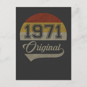 Verjaardagscadeau 50ste verjaardag origineel 1971  briefkaart
