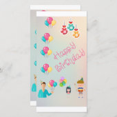 Verjaardagscadeau Bedankkaart (Voorkant / Achterkant)