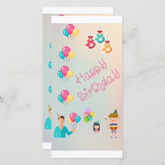 Verjaardagscadeau Bedankkaart (Voorkant / Achterkant)