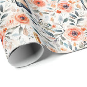 verjaardagscadeau | Bloemen met champagnefles Cadeaupapier (Rol Hoek)