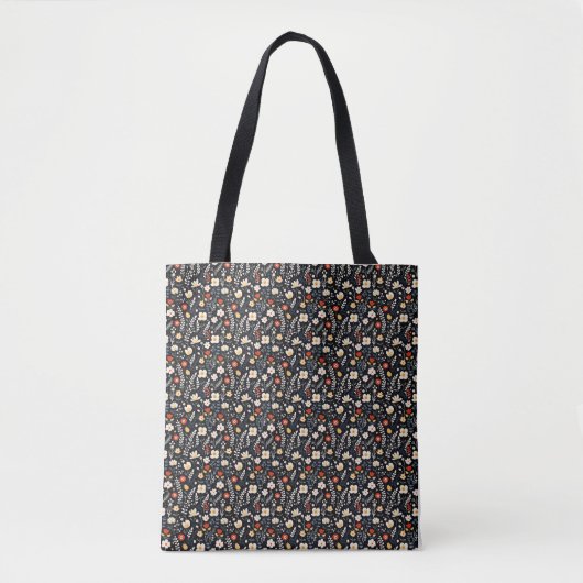 Verjaardagscadeau | Bloemmotief Tote Bag (Voorkant)