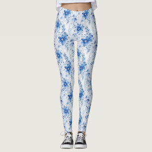 Verjaardagscadeau Bloemstuk Met Blauwe en Witte Leggings