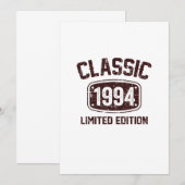 Verjaardagscadeau Classic voor de jaren 1994 Limit Kaart (Voorkant / Achterkant)