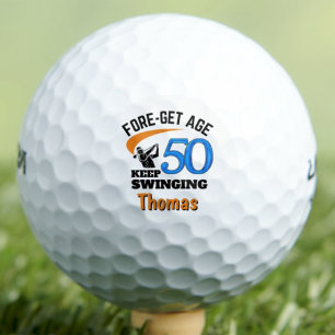 Verjaardagscadeau collega 50 grappig VERGeet leeft Golfballen