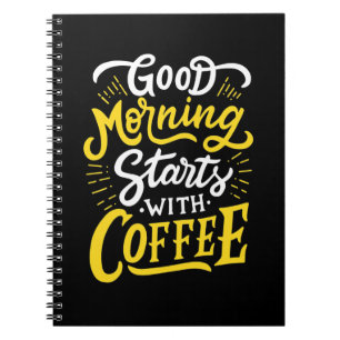 Verjaardagscadeau goedemorgen start met koffie notitieboek