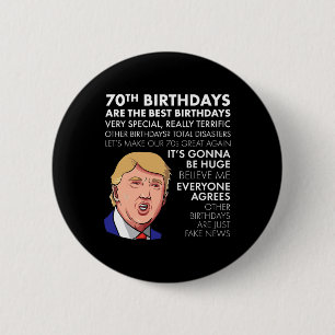 Verjaardagscadeau Grappig Trump Quote Shirt voor m Ronde Button 5,7 Cm