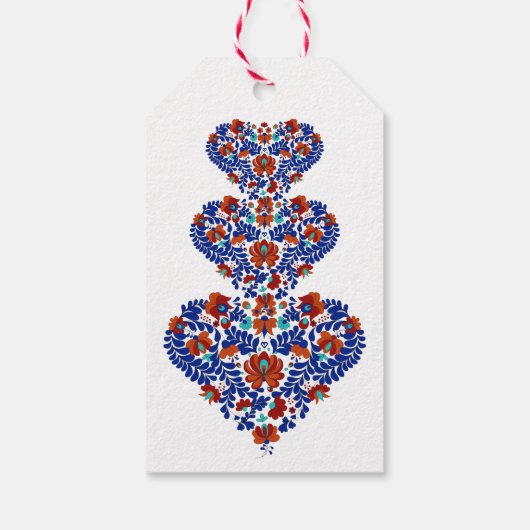 Verjaardagscadeau / Hongaarse rustieke Matyo Cadeaulabel (Achterkant)